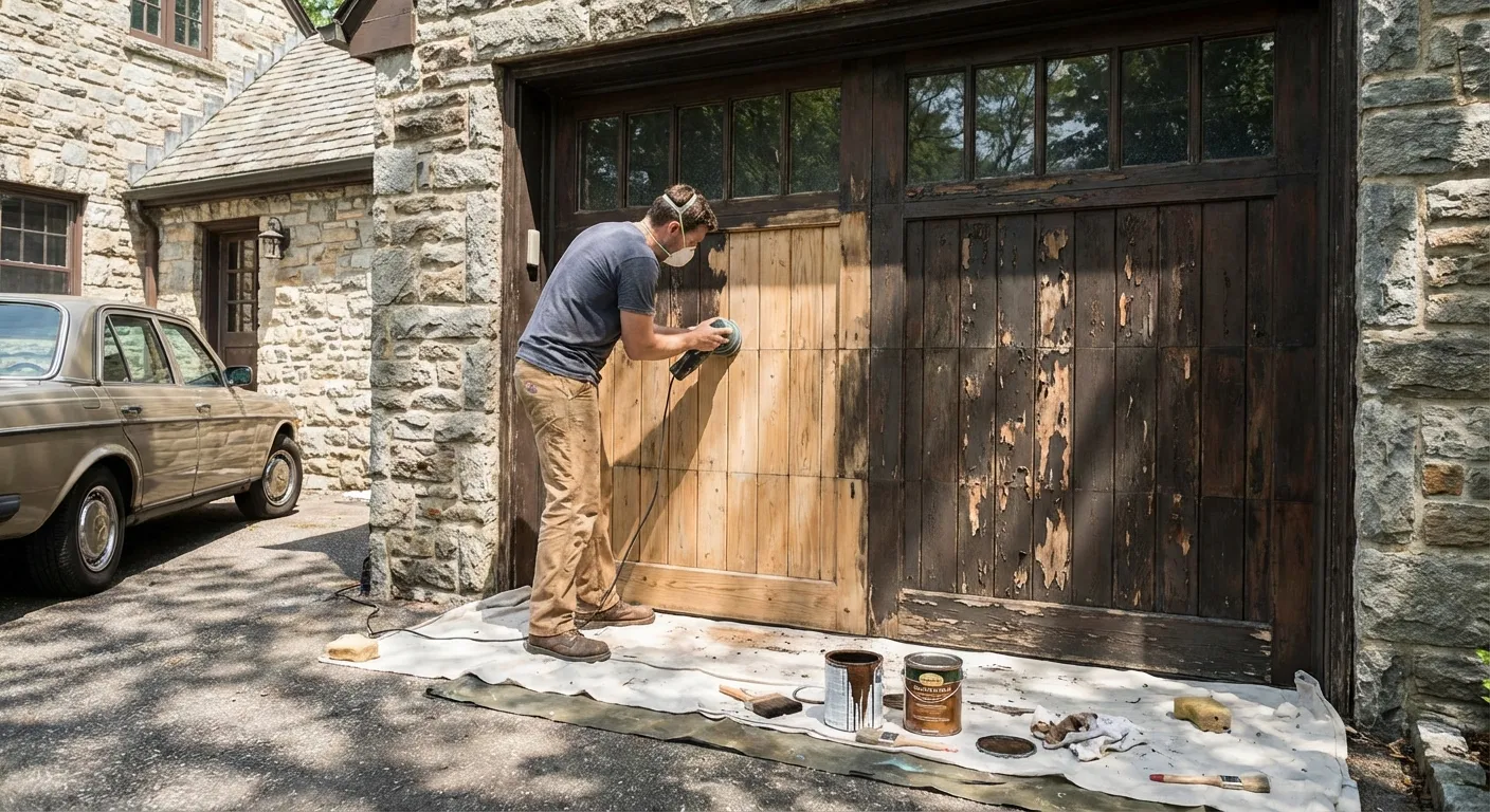 Wooden Garage Door Repair in Wilmington